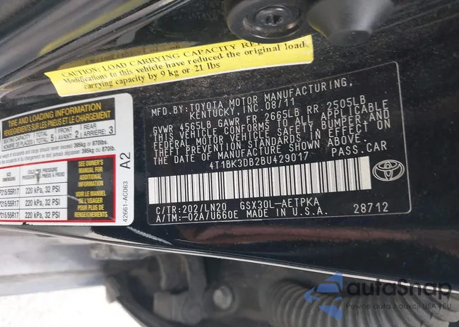 4T1BK3DB2BU429017: 43531628