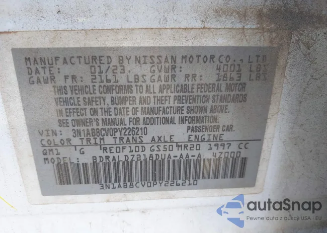 3N1AB8CV0PY226210: 43531678