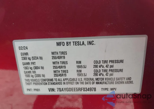 7SAYGDEE5RF034978: 43531723