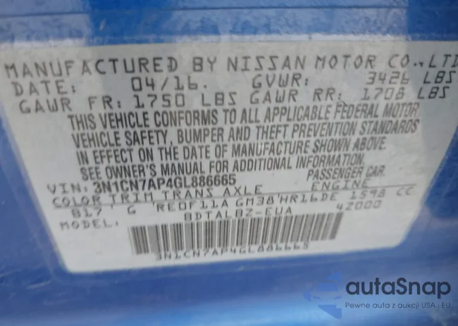 3N1CN7AP4GL886665: 43531855