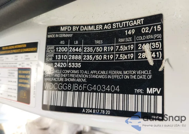 WDCGG8JB6FG403404: 43531918