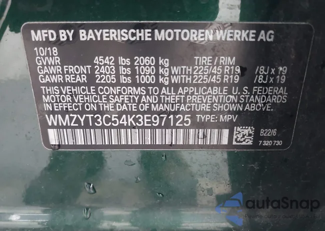 WMZYT3C54K3E97125: 43531107