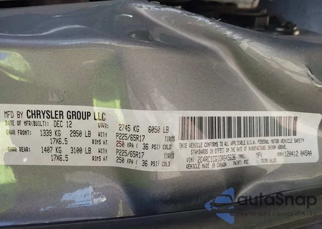 2C4RC1CG1DR645636: 43531154