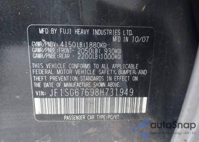 JF1SG67698H731949: 43531360