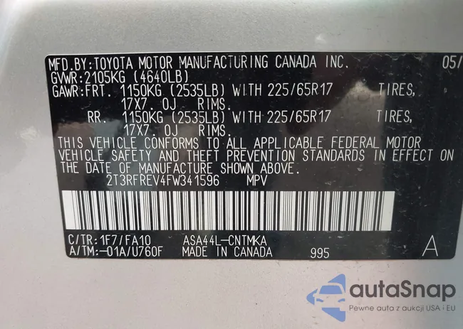 2T3RFREV4FW341596: 43532452