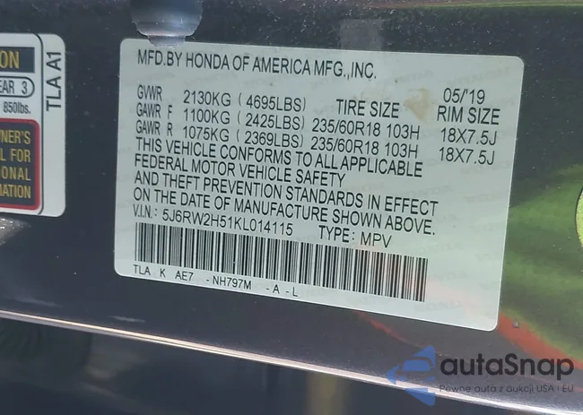 5J6RW2H51KL014115: 43532507