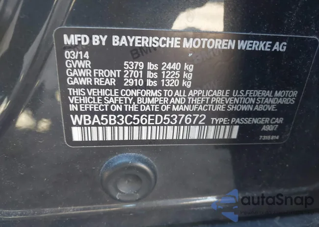 WBA5B3C56ED537672: 43532517