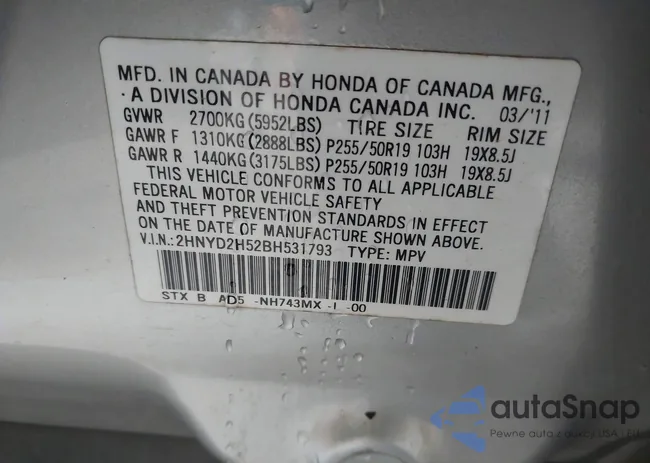 2HNYD2H52BH531793: 43532581