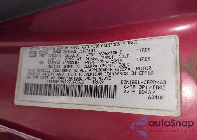 5TESM92N32Z128519: 43532590