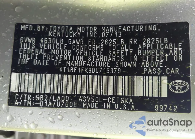 4T1BF1FK8DU715379: 43532701