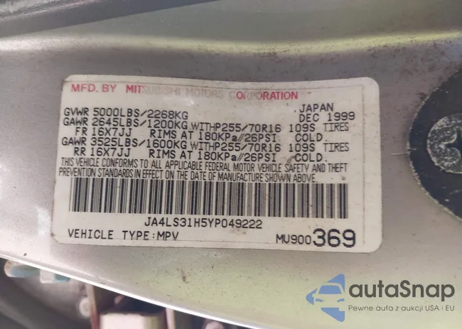 JA4LS31H5YP049222: 43532731