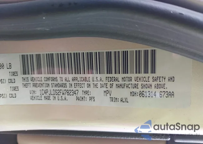 1C4PJLDS2FW782347: 43532853