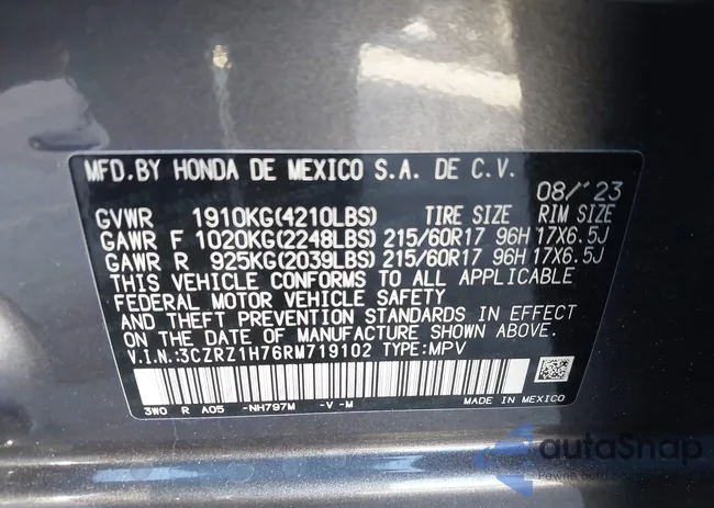 3CZRZ1H76RM719102: 43532869