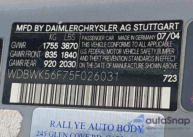 WDBWK56F75F026031: 43532925