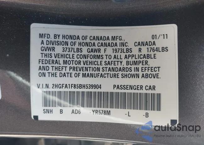 2HGFA1F85BH539904: 43532957