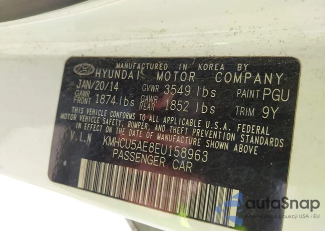 KMHCU5AE8EU158963: 43532237