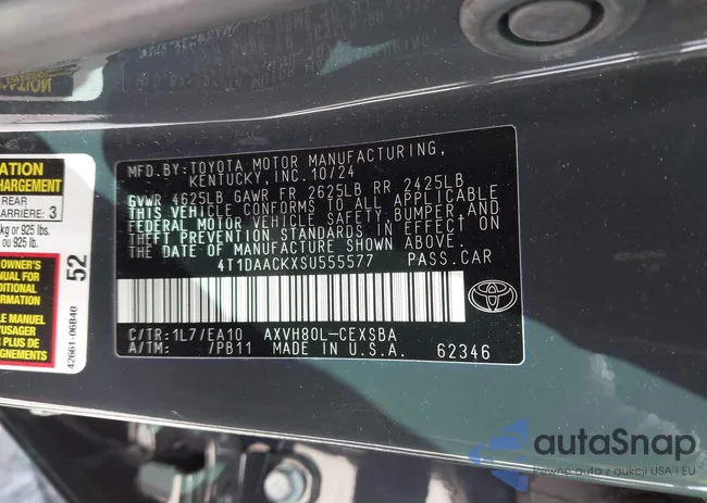 4T1DAACKXSU555577: 43532338