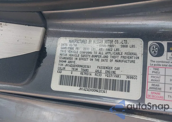 JN1AZ4EH0KM420341: 43533477