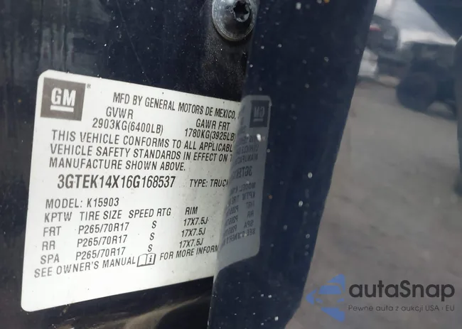 3GTEK14X16G168537: 43533564