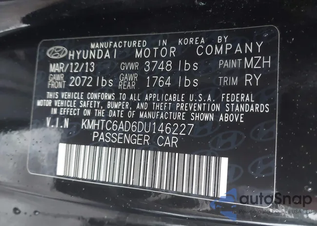 KMHTC6AD6DU146227: 43533594