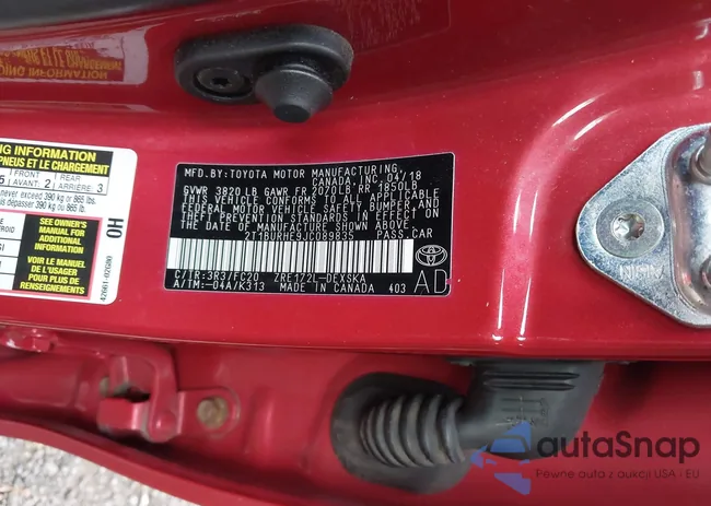 2T1BURHE9JC089835: 43533747