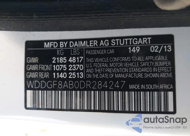 WDDGF8AB0DR284247: 43533766