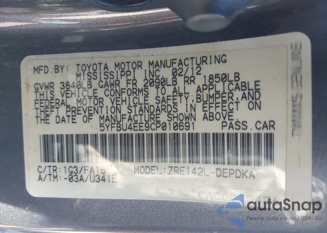 5YFBU4EE9CP010691: 43533864