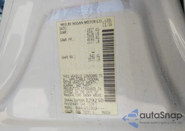 1N4AL3AP6GN329250: 43533902