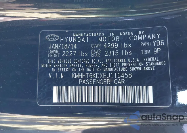 KMHHT6KDXEU116458: 43533176