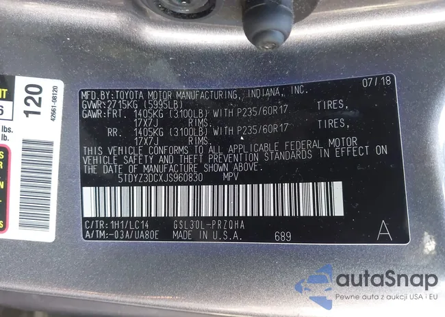 5TDYZ3DCXJS960830: 43533195