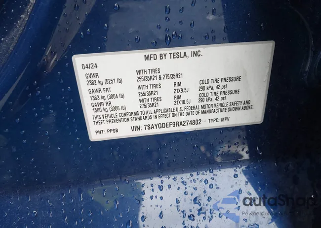 7SAYGDEF9RA274802: 43533292