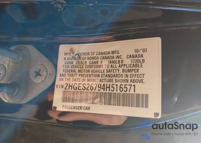 2HGES26794H516571: 43534484