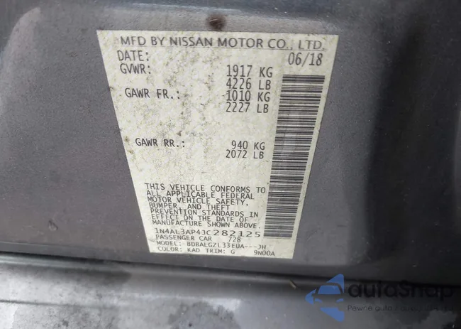 1N4AL3AP4JC282125: 43534488