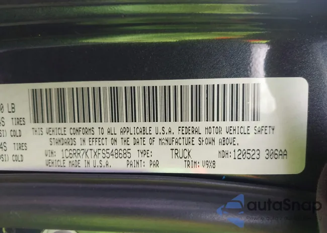 1C6RR7KTXFS548685: 43534680