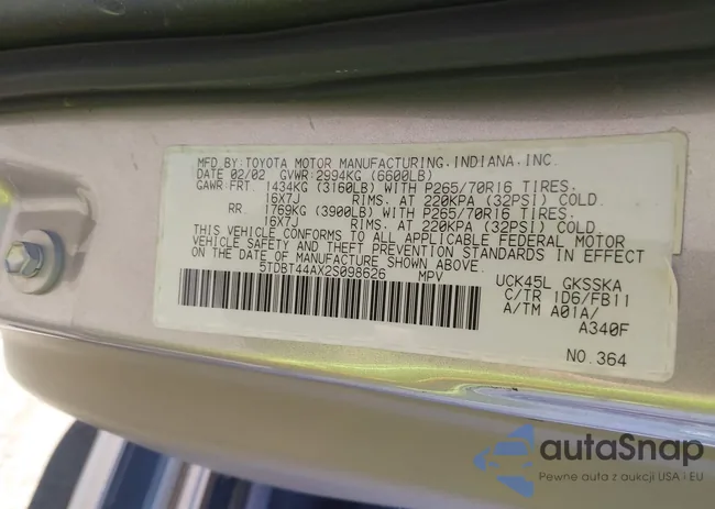 5TDBT44AX2S098626: 43534737