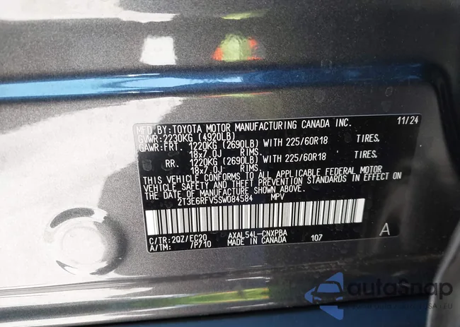 2T3E6RFV5SW084584: 43534904