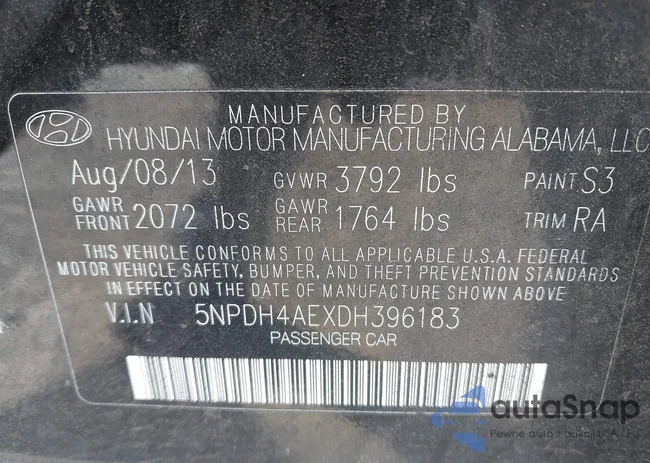 5NPDH4AEXDH396183: 43533987