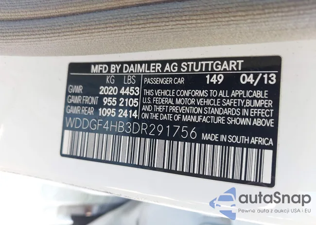 WDDGF4HB3DR291756: 43534031