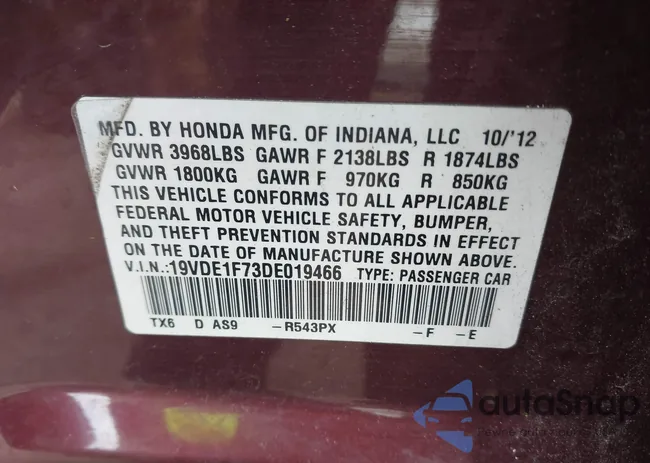 19VDE1F73DE019466: 43534116
