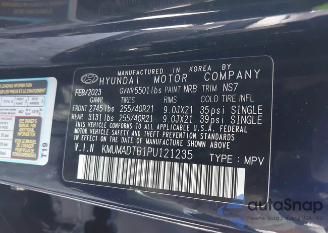 KMUMADTB1PU121235: 43534128