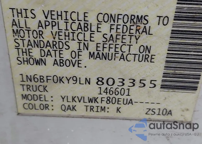 1N6BF0KY9LN803355: 43534131