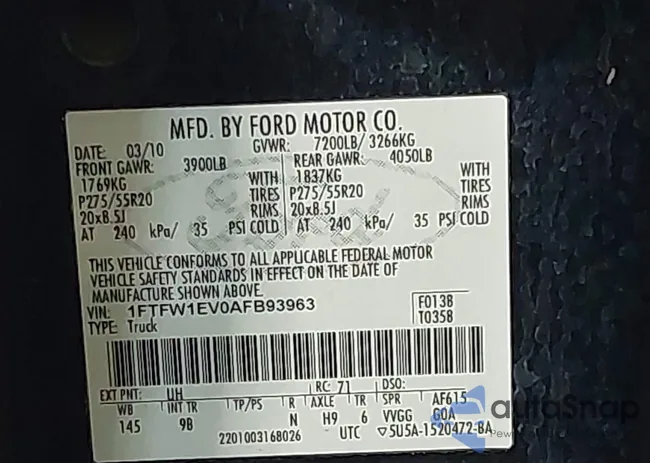 1FTFW1EV0AFB93963: 43534159