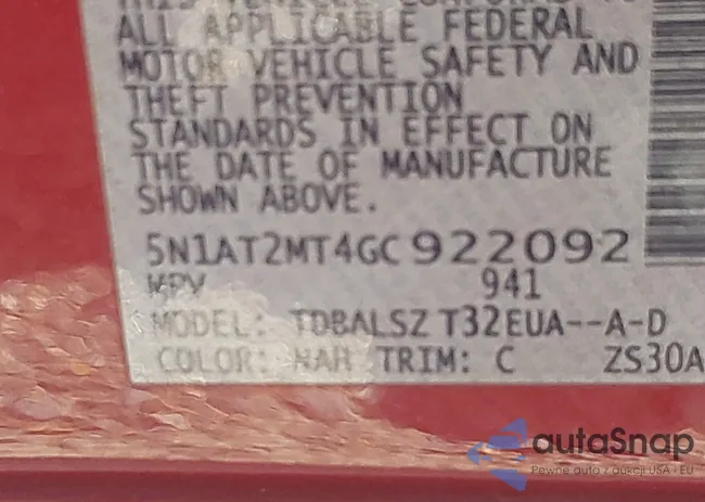 5N1AT2MT4GC922092: 43534192