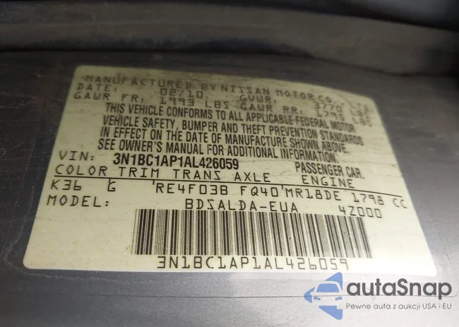 3N1BC1AP1AL426059: 43534227