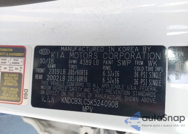 KNDCB3LC5K5240908: 43534372