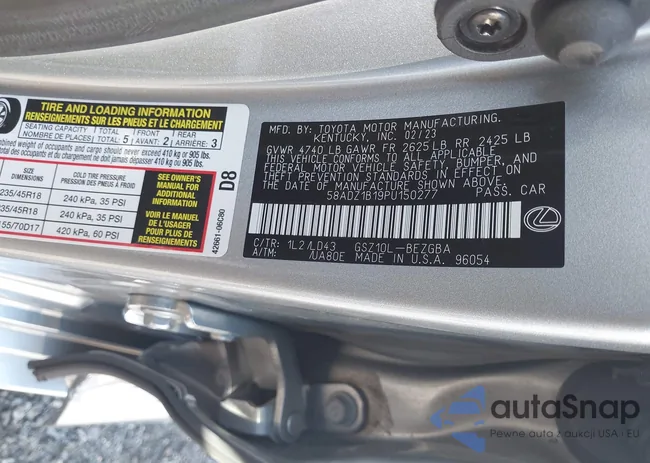 58ADZ1B19PU150277: 43535442