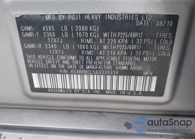 4S4BRBCC5B3339334: 43535591