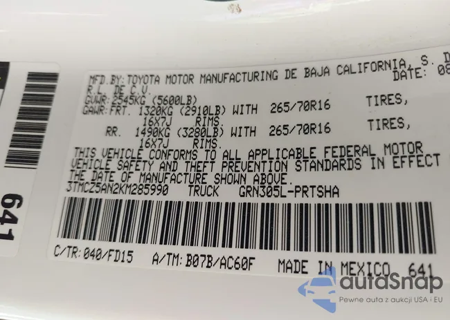 3TMCZ5AN2KM285990: 43535600