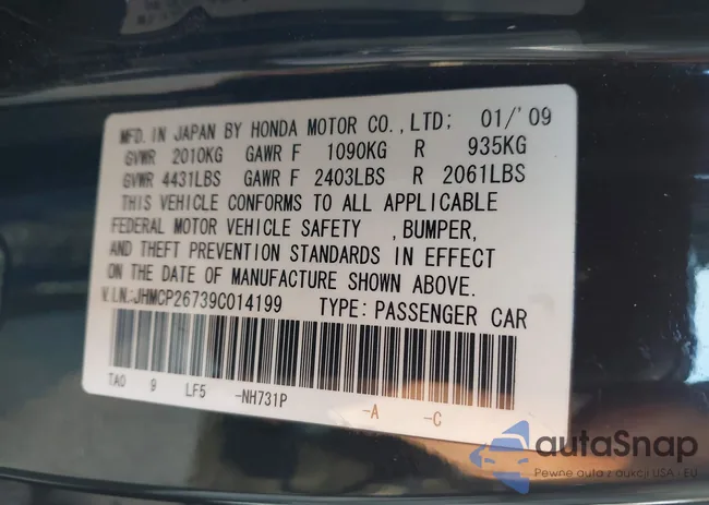 JHMCP26739C014199: 43535717