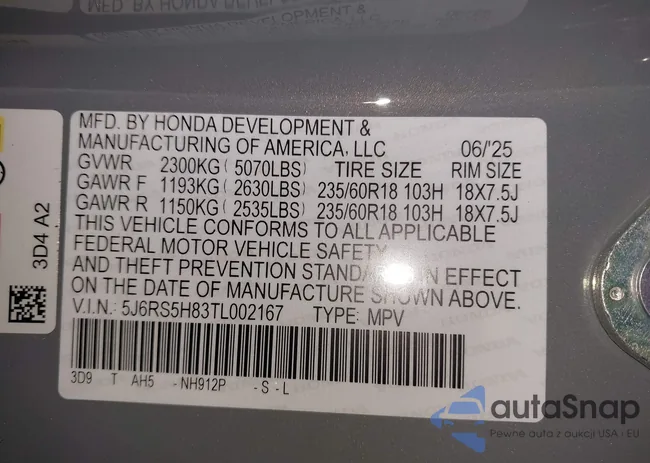 5J6RS5H83TL002167: 43535859